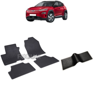 Set 5 covorase auto HYUNDAI KONA ELECTRIC din 08.2018 - 03.2023, cu covoras tunel median, Caroserie SUV INCLUSIV FACELIFT