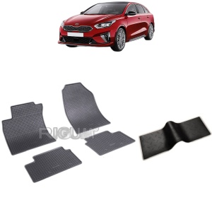 Set 5 covorase auto KIA CEED PRO III din 12.2018 - 2026, cu covoras tunel median, Caroserie HATCHBACK