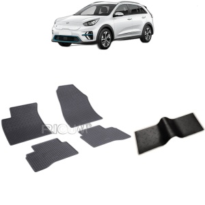 Set 5 covorase auto KIA NIRO din 08.2016 - 05.2022, cu covoras tunel median, Caroserie SUV