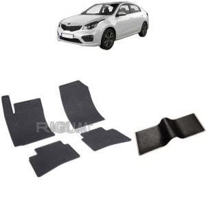Set 5 covorase auto KIA RIO IV din 02.2017 - 2026, cu covoras tunel median, Caroserie HATCHBACK