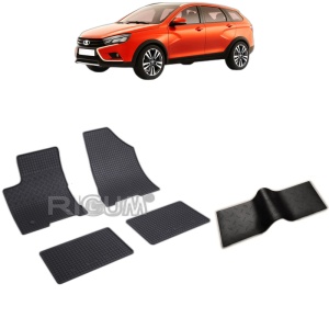 Set 5 covorase auto LADA VESTA din 2015 - 2026, cu covoras tunel median, Caroserie COMBI