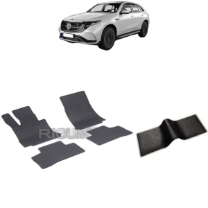 Set 5 covorase auto MERCEDES EQC din 05.2019 - 2026, cu covoras tunel median, Caroserie SUV
