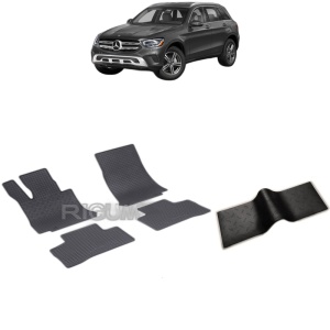 Set 5 covorase auto MERCEDES GLC X253 din 09.2015 - 2023, cu covoras tunel median, Caroserie SUV ELECTRIC