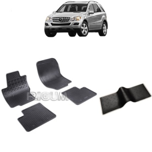 Set 5 covorase auto MERCEDES ML W164 din 08.2005 - 2011, cu covoras tunel median, Caroserie SUV