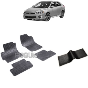 Set 5 covorase auto MITSUBISHI LANCER IX din 10.2008 - 08.2017, cu covoras tunel median, Caroserie HATCHBACK