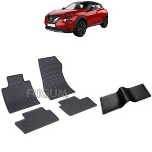 Set 5 covorase auto NISSAN JUKE II din 09.2019 - 2026, cu covoras tunel median, Caroserie SUV