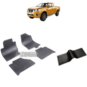 Set 5 covorase auto NISSAN NAVARA din 2010 - 2015, cu covoras tunel median, Caroserie PICK-UP CABINA DUBLA