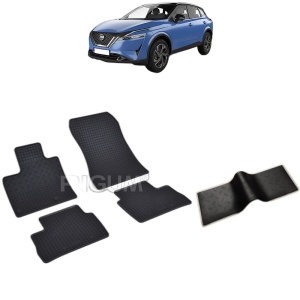 Set 5 covorase auto NISSAN QASHQAI III din 06.2021 - 2026, cu covoras tunel median, Caroserie SUV