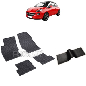 Set 5 covorase auto OPEL ADAM din 01.2013 - 05.2019, cu covoras tunel median, Caroserie HATCHBACK
