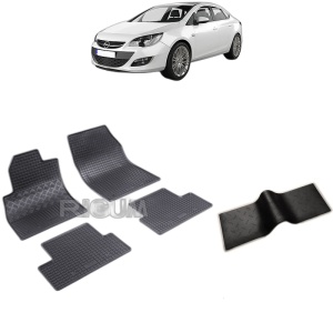 Set 5 covorase auto OPEL ASTRA J din 09.2012 - 08.2018, cu covoras tunel median, Caroserie SEDAN