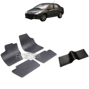Set 5 covorase auto PEUGEOT 307 FABRICATIE 2001 - 2008, cu covoras tunel median, Caroserie SEDAN