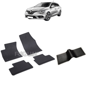Set 5 covorase auto RENAULT MEGANE IV din 09.2016 - 2026, cu covoras tunel median, Caroserie COMBI