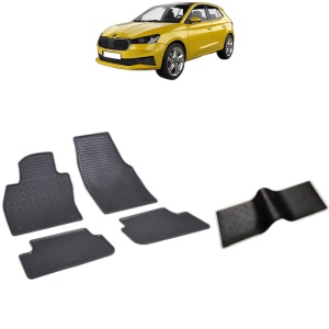 Set 5 covorase auto SKODA FABIA IV din 09.2021 - 2026, cu covoras tunel median, Caroserie HATCHBACK