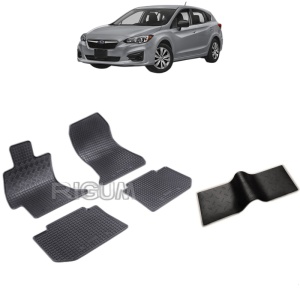 Set 5 covorase auto SUBARU IMPREZA WRX din 2014 - 2026, cu covoras tunel median, Caroserie HATCHBACK