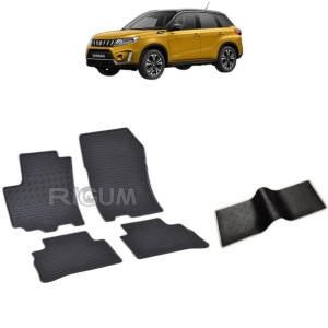 Set 5 covorase auto SUZUKI VITARA 1.4 HYBRID (MHEV) FABRICATIE 01.2020 - 2024, cu covoras tunel median, Caroserie SUV