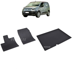 Set Covorase Auto Si Tavita Portbagaj FIAT DOBLO III din 07.2022 - 2026, caroserie van 2 locuri, AMPATAMENT L1, 5 LOCURI