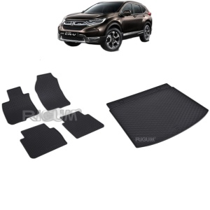 Set Covorase Auto Si Tavita Portbagaj HONDA CR-V V HYBRID din 02.2019 - 07.2023, caroserie suv hybrid, 5 LOCURI, PORTBAGAJ INFERIOR SI SUPERIOR