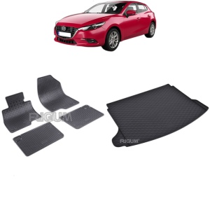Set Covorase Auto Si Tavita Portbagaj MAZDA 3 III din 09.2013 - 02.2019, caroserie hatchback, CU / FARA ROATA DE REZERVA