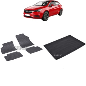 Set Covorase Auto Si Tavita Portbagaj OPEL ASTRA K din 11.2015 - 12.2021, caroserie hatchback, CU ROATA REZERVA