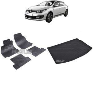 Set Covorase Auto Si Tavita Portbagaj RENAULT MEGANE III din 11.2008 - 12.2015, caroserie hatchback,