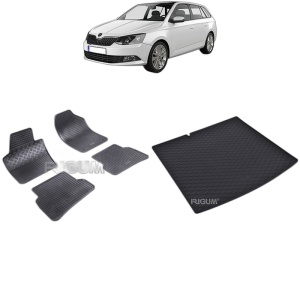 Set Covorase Auto Si Tavita Portbagaj SKODA FABIA III din 01.2015 - 08.2021, caroserie combi, PORTBAGAJ INFERIOR