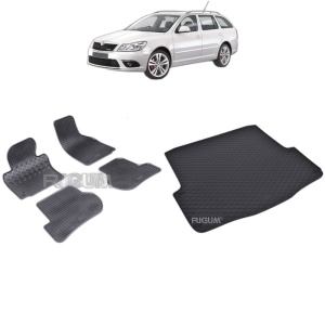 Set Covorase Auto Si Tavita Portbagaj SKODA OCTAVIA II din 2004 - 04.2013, caroserie combi, PORTBAGAJ INFERIOR