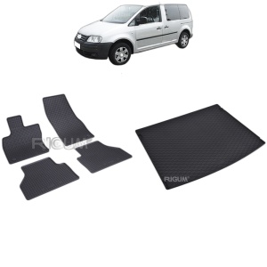 Set Covorase Auto Si Tavita Portbagaj VOLKSWAGEN CADDY din 11.2020 - 2026, caroserie van 5 locuri, 5 LOCURI