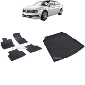 Set Covorase Auto Si Tavita Portbagaj VOLKSWAGEN PASSAT B8 din 12.2014 - 12.2021, caroserie sedan,