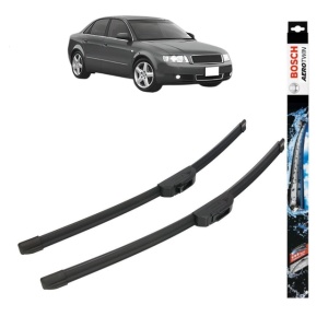 Set stergatoare auto AUDI A4 B6 (8E2) din 2000-2004, Bosch Aerotwin Retrofit, din cauciuc siliconat rezistent