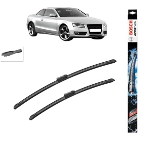 Set stergatoare auto AUDI A5 (8T3) din 2007-2017, Bosch Aerotwin, din cauciuc siliconat rezistent