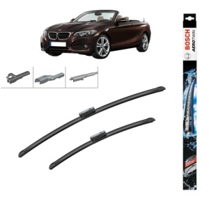 Set stergatoare auto BMW X4 (F26) din 2014-2018, Bosch Aerotwin Multi, din cauciuc siliconat rezistent