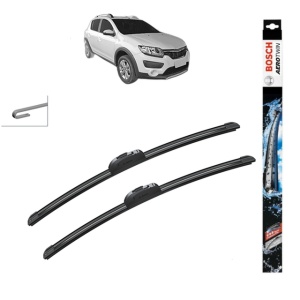 Set stergatoare auto DACIA SANDERO (BS_) din 2008-2013, Bosch Aerotwin Retrofit, din cauciuc siliconat rezistent