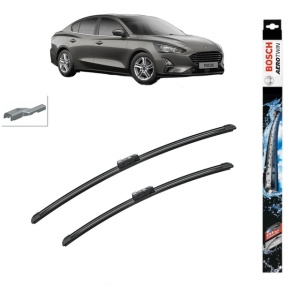 Set stergatoare auto FORD FOCUS IV Saloon (HM) din 2018-2024, Bosch Aerotwin, din cauciuc siliconat rezistent