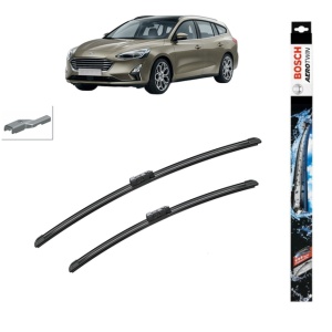 Set stergatoare auto FORD FOCUS IV Turnier (HP) din 2018-2022, Bosch Aerotwin, din cauciuc siliconat rezistent