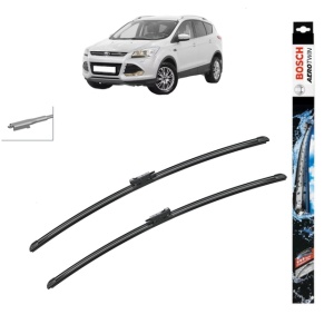Set stergatoare auto FORD KUGA II (DM2) din 2012-2019, Bosch Aerotwin, din cauciuc siliconat rezistent
