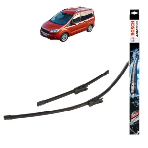 Set stergatoare auto FORD TRANSIT COURIER B460 MPV din 2014-2023, Bosch Aerotwin, din cauciuc siliconat rezistent