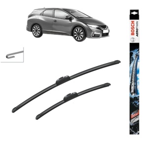 Set stergatoare auto HONDA CIVIC IX Tourer (FK) din 2014-2016, Bosch Aerotwin Retrofit, din cauciuc siliconat rezistent