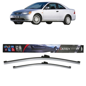 Set stergatoare auto HONDA CIVIC VII Coupe (EM2) din 2001-2005, Derby, din cauciuc siliconat rezistent