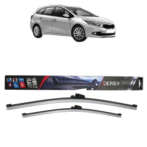 Set stergatoare auto KIA CEE'D Sportswagon (JD) din 2012-2018, Derby, din cauciuc siliconat rezistent - Img 1