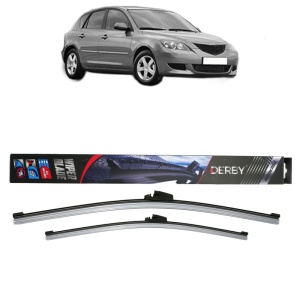 Set stergatoare auto MAZDA 3 (BK) din 2003-2009, Derby, din cauciuc siliconat rezistent - Img 1