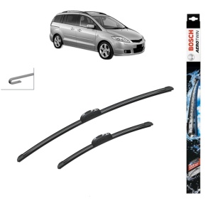Set stergatoare auto MAZDA 5 (CR) din 2005-2010, Bosch Aerotwin Retrofit, din cauciuc siliconat rezistent - Img 1