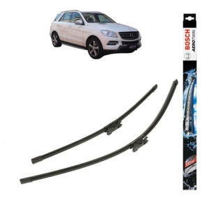 Set stergatoare auto MERCEDES-BENZ M-CLASS (W166) din 2011-2015, Bosch Aerotwin, din cauciuc siliconat rezistent - Img 1