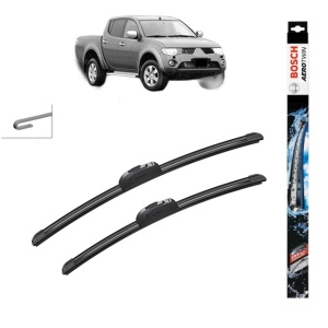 Set stergatoare auto MITSUBISHI L200 / TRITON (KA_T, KB_T) din 2005-2015, Bosch Aerotwin Retrofit, din cauciuc siliconat rezistent