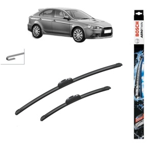 Set stergatoare auto MITSUBISHI LANCER VIII Sportback (CX_A) din 2008-2010, Bosch Aerotwin Retrofit, din cauciuc siliconat rezistent