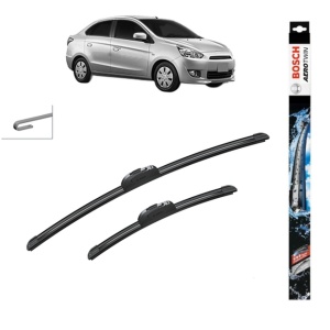 Set stergatoare auto MITSUBISHI MIRAGE VI Saloon (A1_A) din 2013, Bosch Aerotwin Retrofit, din cauciuc siliconat rezistent