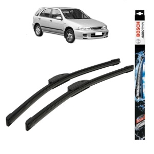 Set stergatoare auto NISSAN ALMERA I Hatchback (N15) din 1995-2000, Bosch Aerotwin Retrofit, din cauciuc siliconat rezistent