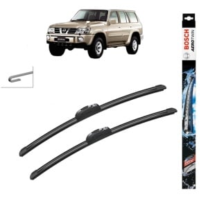 Set stergatoare auto NISSAN PATROL GR V Platform/Chassis (Y61) din 2007, Bosch Aerotwin Retrofit, din cauciuc siliconat rezistent - Img 1