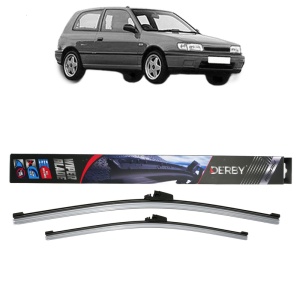 Set stergatoare auto NISSAN SUNNY III Hatchback (N14) din 1990-1995, Derby, din cauciuc siliconat rezistent - Img 1