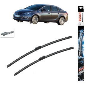 Set stergatoare auto OPEL ASTRA J Saloon din 2012-2015, Bosch Aerotwin, din cauciuc siliconat rezistent