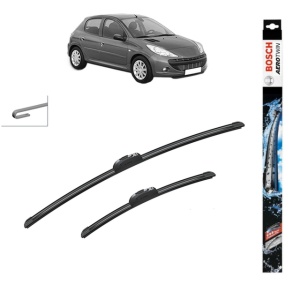 Set stergatoare auto PEUGEOT 206+ (2L_, 2M_) din 2009-2013, Bosch Aerotwin Retrofit, din cauciuc siliconat rezistent